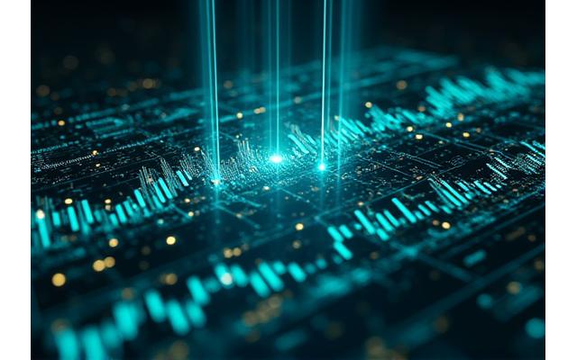 Visualización de datos complejos con líneas y nodos, representando estrategias de fondos hedge.